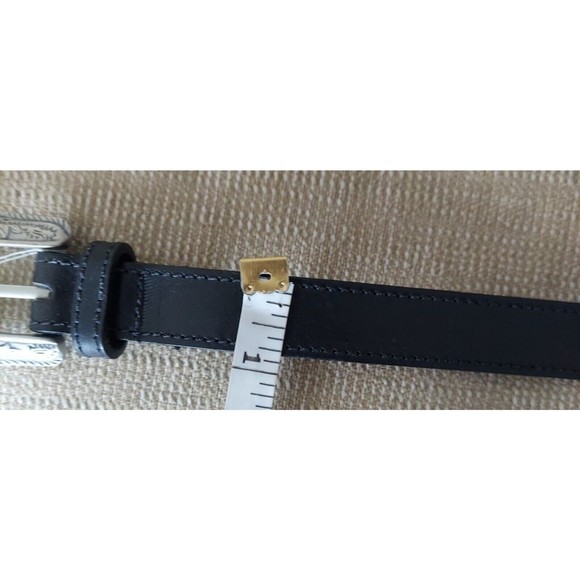 VINTAGE WOMENS LES CREATIONS ELITE BLACK SILVER BELT SIZE M  NEW main image 5